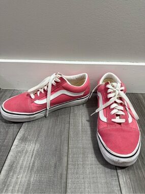 NWOT Vans Pink Old Skool Sneakers with White Stripe